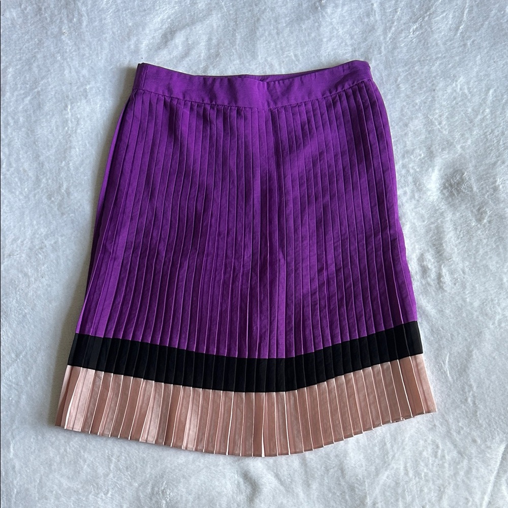 The Limited Purple Pleated A-Line Skirt